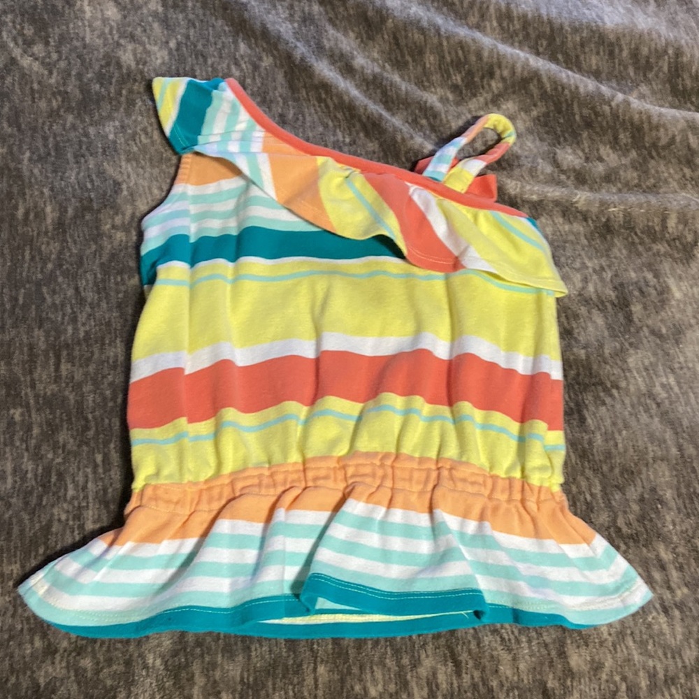 🎉HP ❤️ Gymboree Girls 7 sleeveless ruffle bow top. So cute 🥰 Never worn, new - Picture 5 of 5